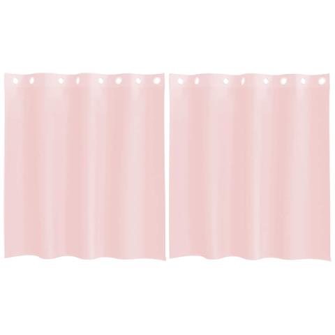 Tende In Voile Con Occhielli 2 Pz Rosa Chiaro 140x140 Cm - Foto 2