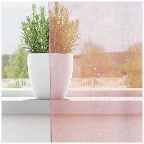 Tende In Voile Con Occhielli 2 Pz Rosa Chiaro 140x140 Cm - Foto 3