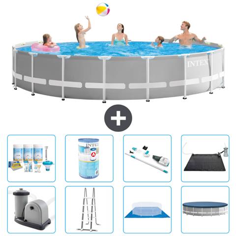 Piscina Fuori Terra - In Giro - 549x122 Cm - Grigio - Include Accessori Coordinati A2334 - Foto 1