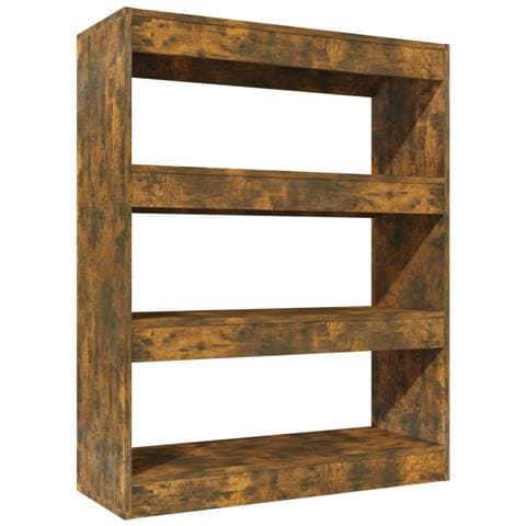 Lusso Casadino -  Libreria/divisorio Rovere Fumo 80x30x103 Cm Legno Multistrato - Foto 1