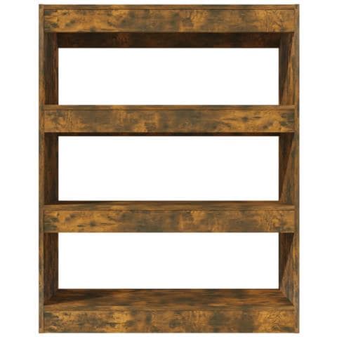 Lusso Casadino -  Libreria/divisorio Rovere Fumo 80x30x103 Cm Legno Multistrato - Foto 2