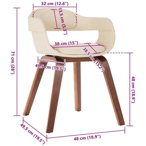 Lusso Casadino -  Sedia Da Pranzo Bianco In Legno Piegato E Similpelle - Foto 6