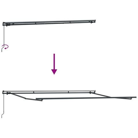 Tenda Manuale Retrattile Grigio Chiaro 450x300 cm, Tessuto di ricambio per tenda  per struttura 4.5x3 m Grigio Chiaro - Foto 9