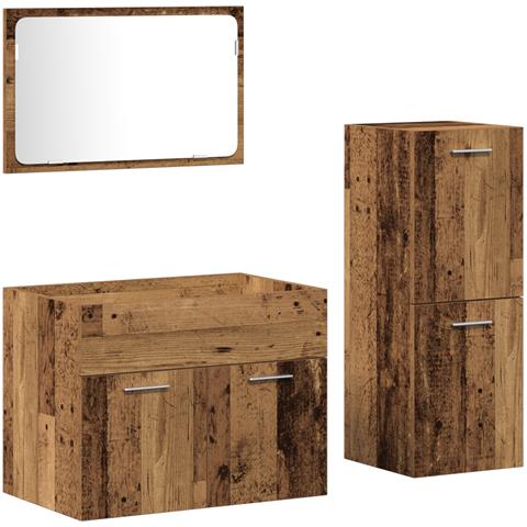 Set Mobili Bagno in Legno Antico - Foto 1