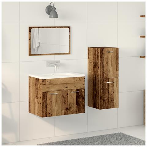 Set Mobili Bagno in Legno Antico - Foto 2