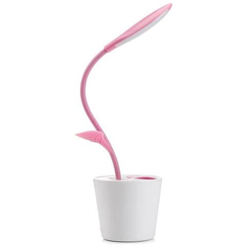 Lampada Da Tavolo Led Con Portapenne: Design Creativo, Protezione Per Gli Occhi Pink - Foto 1
