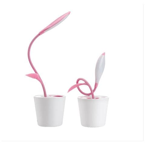 Lampada Da Tavolo Led Con Portapenne: Design Creativo, Protezione Per Gli Occhi Pink - Foto 2