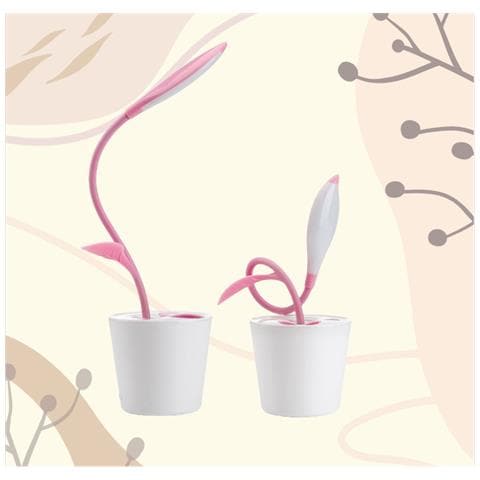 Lampada Da Tavolo Led Con Portapenne: Design Creativo, Protezione Per Gli Occhi Pink - Foto 3