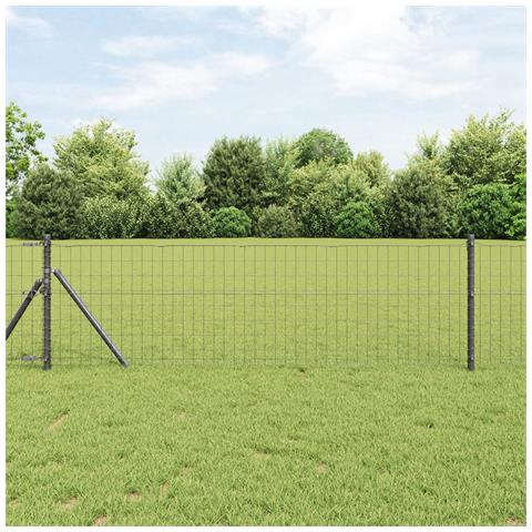 Recinzione Euro con 7 pali 0.4x10 m in acciaio zincato grigio - Foto 2