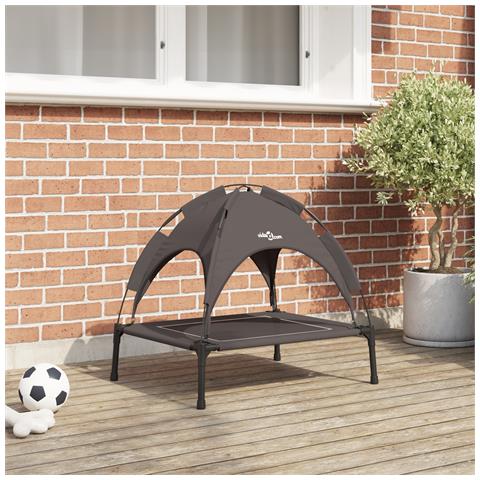 Letto per cani rialzato con copertura removibile Marrone S Acciaio - Foto 2