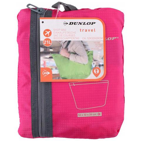 Borsa Della Spesa Pieghevole Capacità 21l Con Chiusura A Zip Compatta, Rosa - Foto 1