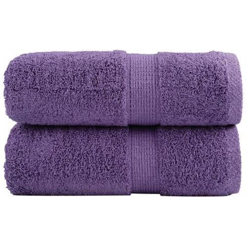 Asciugamani Premium SOLUND 2 pz Viola 30x30 cm 600 g/m² - Foto 1