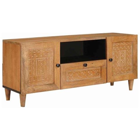 Mobile TV con cassetto Marrone chiaro 105 x 33 x 46 cm - Foto 1