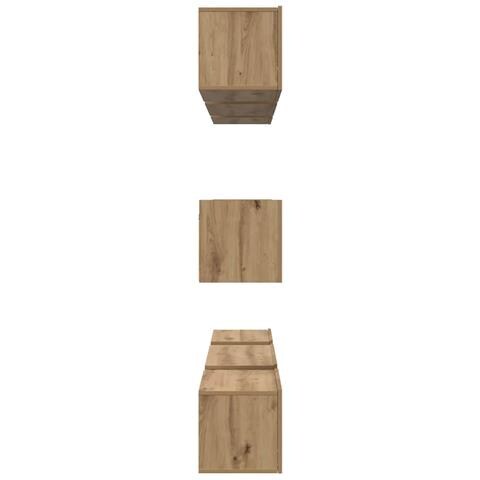 Set di mobili TV 8 pcs rovere artigianale Legno multistrato - Foto 9