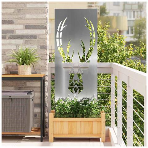 Pannello Decorativo da Giardino Argento 50 x 140 cm - Foto 2