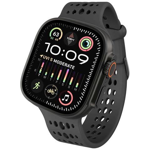 Bracciale In Silicone Ares O Per Apple Watch Da 44 A 49 Mm, Nero - Foto 1