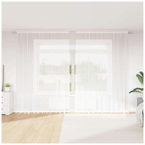 Tende con tende Bianco 500x100cm Poliestere - Foto 2
