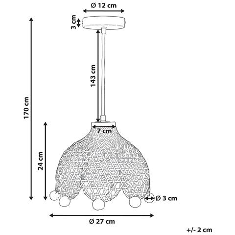 Lampadario Manyame Rattan Naturale - Foto 7