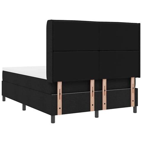 Letto a molle con materasso Nero 140 x 190 cm Tessuto - Foto 9