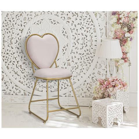 Sedia Cuore 14-rosa-metallo-37x47x80 Cm - Foto 8