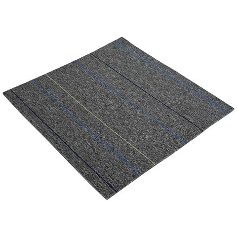 Piastrella per Tappeto Grigio Medio con Strisce 50 x 50 cm - Foto 1