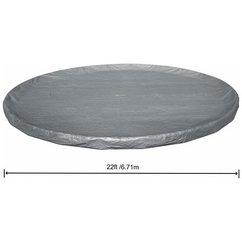 Copertura per piscina Ø6,10 m Rotondo Poliestere Grigio - Foto 5