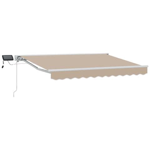 Cornice per Tenda Manuale con LED Beige e Bianco 3 x 2,5 m - Foto 1