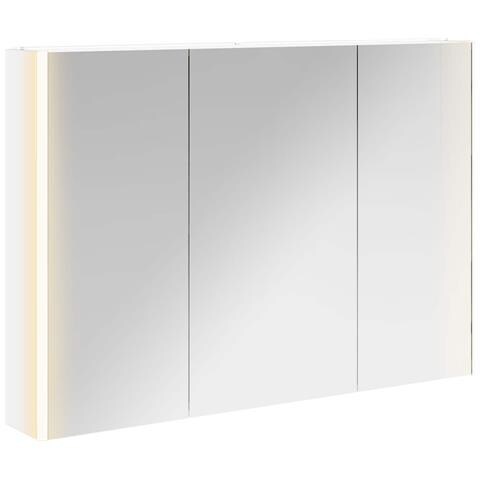 Mobiletto per specchio da bagno Bianco 103,5 x 15,5 x 70 cm - Foto 1