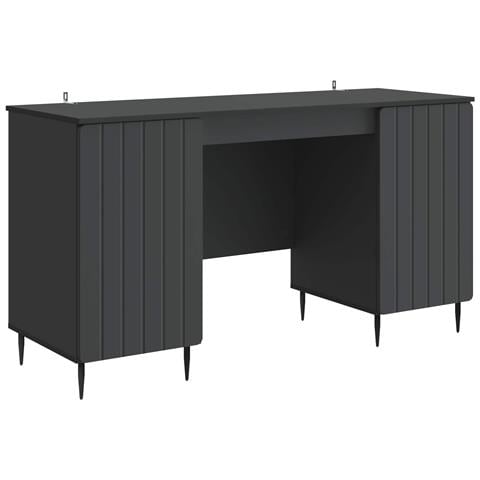 Scrivania Nero 142,5 x 50 x 75 cm Legno ingegnerizzato - Foto 1