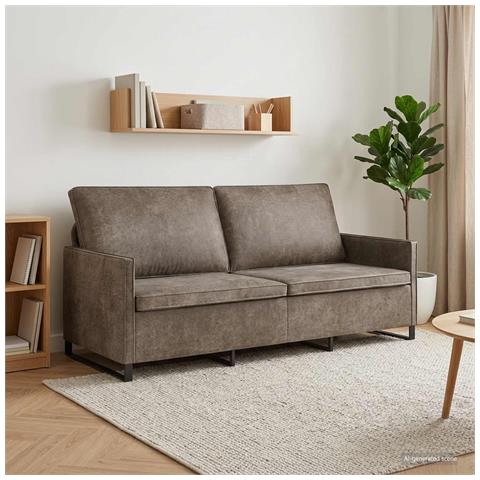 Divano a 3 posti Grigio Scuro 190 x 81 x 82 cm - Foto 2