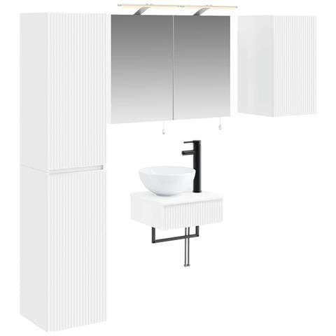 Set di mobili per il bagno 5 pcs Bianco - Foto 1