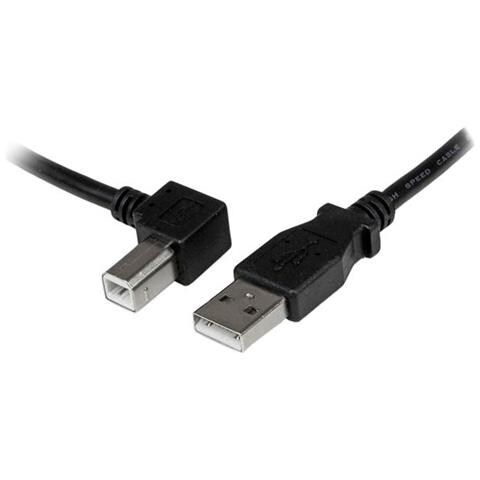 Cavo USB 2.0 A a B con angolare sinistro 2 m - M / M - Foto 1