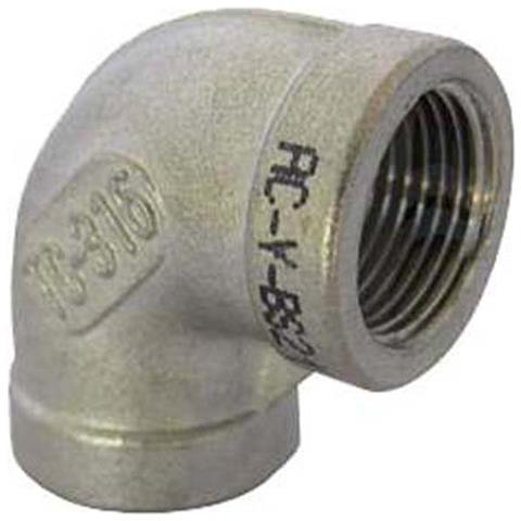 "GOMITO A 90 Gradi Femmina Femmina FF ACCIAIO INOX 1"" " - Foto 1