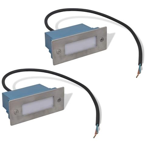 Vidaxl - Set 2 Luci Da Incasso A Led Per Le Scale 44 X 111 56 Mm - ePRICE
