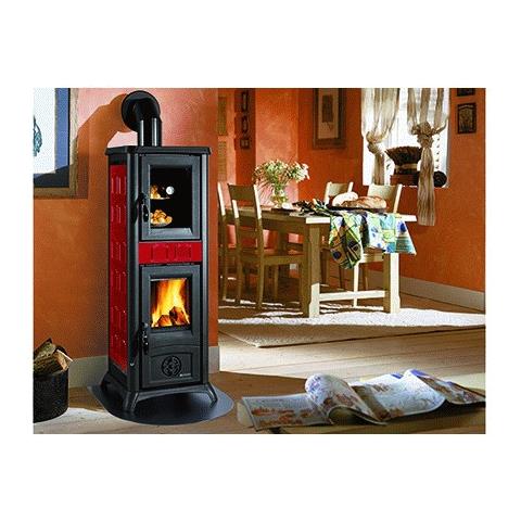 Stufa a Legna GEMMA FORNO Potenza Termica Nominale 7 kW - Bordeaux - Foto 8