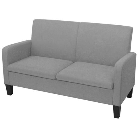 Divano A 2 Posti 135x65x76 Cm Grigio Chiaro - Foto 1