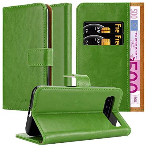 Custodia Compatibile Con Samsung Galaxy S10 In Verde Erbe - Coperchio Protettiva Con Chiusura Magnetica, Funzione Stand E Tasca Per Le Carte - Foto 1