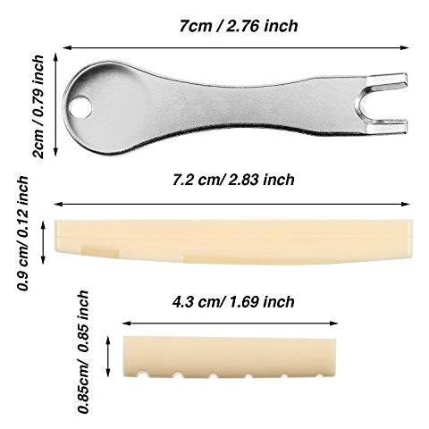 Chitarra Acustica Perni Del Ponticello Puller Tirare Remover Extractor Strumento Con Chitarra Gambe Di Dado E Pacco Da 12 Perni Del Ponticello Della Chitarra - Foto 2