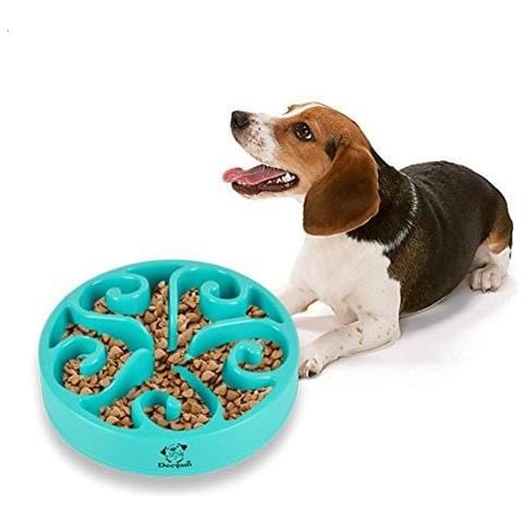 Pet Fun Alimentatore Ciotola Del Cane Alimentatore Lento Puzzle Bloat Arresto Cibo Per Cani Ciotola Maze Interactive Cat Bowl Non Skid (blu)  - Foto 1