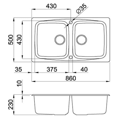 LAV. MASTER 450 86x50 2V BIANCO TITANO 68 BIANCO T - Foto 1