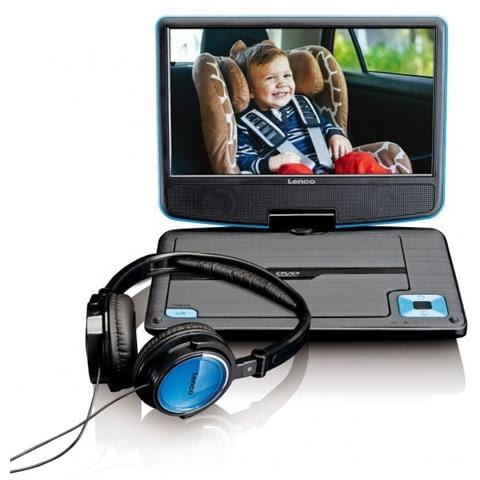 Lettore DVD Portatile DVP-910 BLAU Convertibile 9" Nero, Blu  - Foto 2
