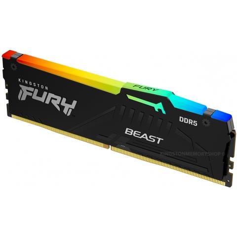 Memoria DIMM FURY Beast RGB 32 GB (2 x 16 GB) DDR5 5600 MHz CL40 Colore Nero - Foto 2