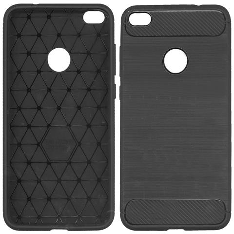 Custodia B-case Tpu Silicone Cover Case Per Huawei P8 P9 Lite (2017) Carbon Metal Black - Foto 1