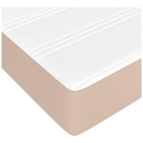 Materasso A Molle Cappuccino 80x200x20 Cm In Similpelle - Foto 5