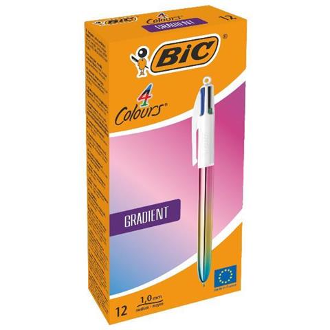 Scatola 12 Penna Sfera a Scatto 4 Colori Gradient 1.0 mm - Foto 1