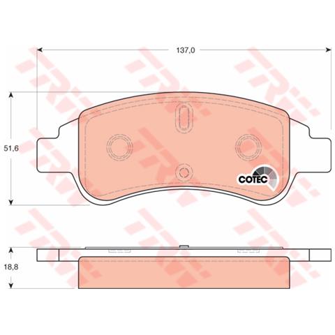 Pattini Freno Citroen Berlingo (mf) /c2/c4 1.6 Hdi Gdb1563 - Foto 1
