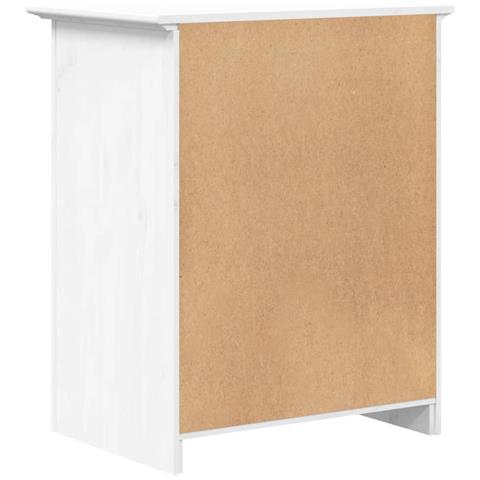 Comodino BODO 53x38,5x67 cm in Legno Massello di Pino Bianco - Foto 2