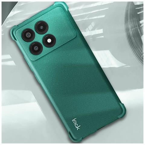 Cover Per Xiaomi Poco X6 Pro Morbida Angoli Bumper Fotocamera Protetta, Verde Scuro - Foto 5