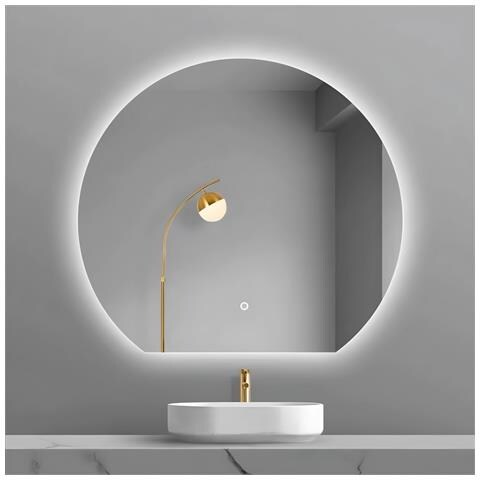 Porta Doccia Scorrevole Slide Per Box Nicchia Due Ante Cristallo Temprato *** Misure : 80x70 Cm, Tonalità : Dimmerabile 2700-4500-6500k - Foto 1