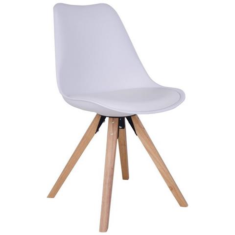 Set 2 Sedie Bergen - Bianco - Plastica - 55x48x86 Cm - Foto 1